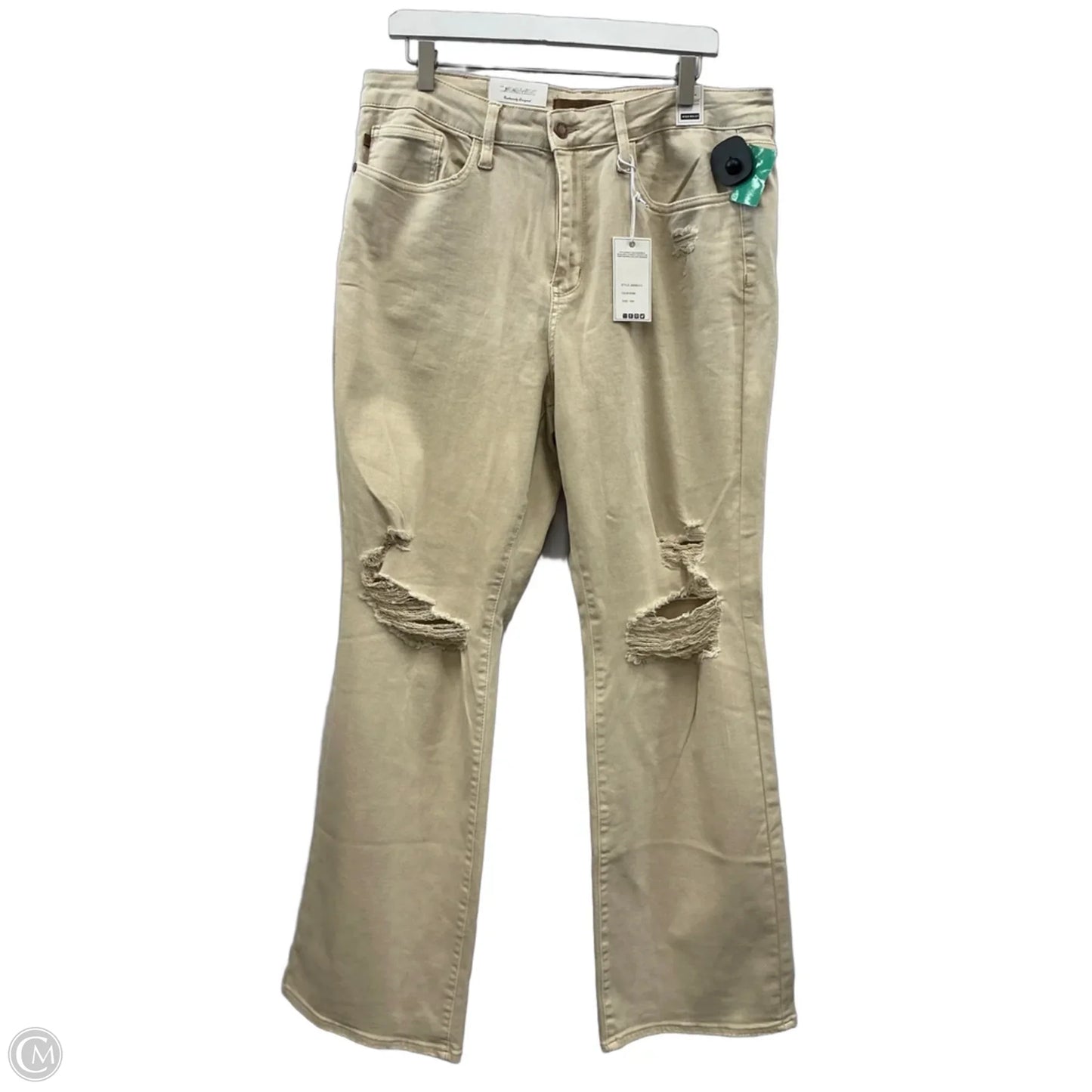 Jeans Straight By Judy Blue In Beige, Size: 18