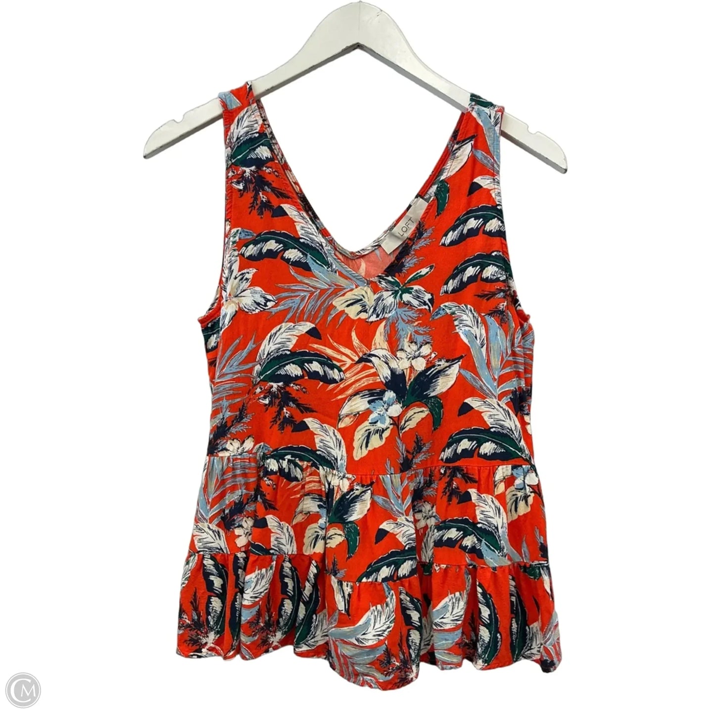 Top Sleeveless By Loft In Orange, Size: S