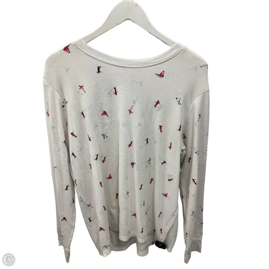 Top Long Sleeve By Victorias Secret In White, Size: 2x