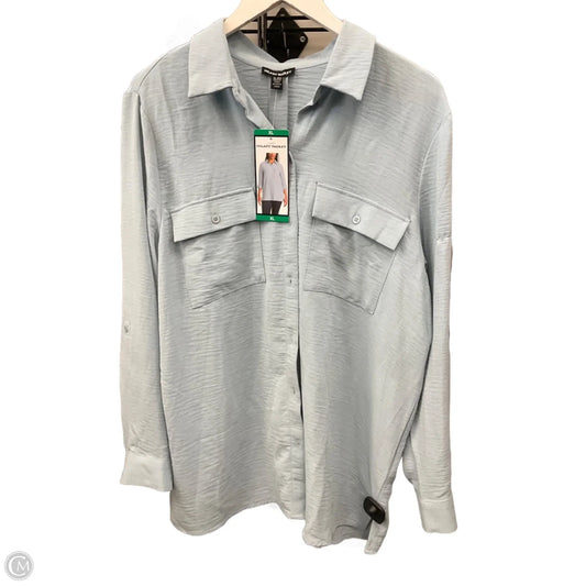 Top Long Sleeve By Hilary Radley In Blue, Size: Xl