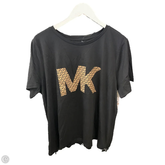 Top Short Sleeve By Michael By Michael Kors In Black, Size: 2x