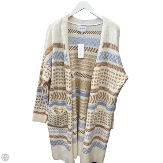 Sweater Cardigan By Pink Rose In Cream, Size: 1x
