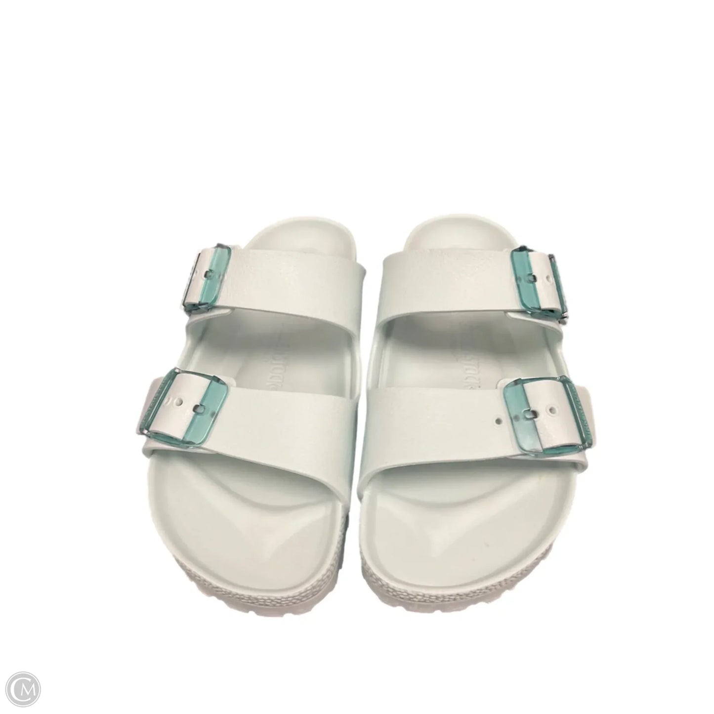 Sandals Flats By Birkenstock In Aqua, Size: 8.5