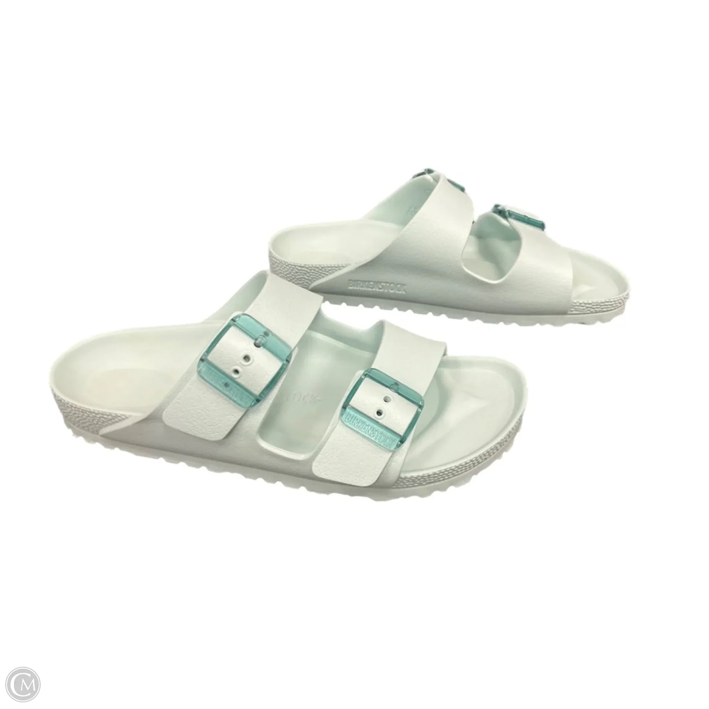 Sandals Flats By Birkenstock In Aqua, Size: 8.5