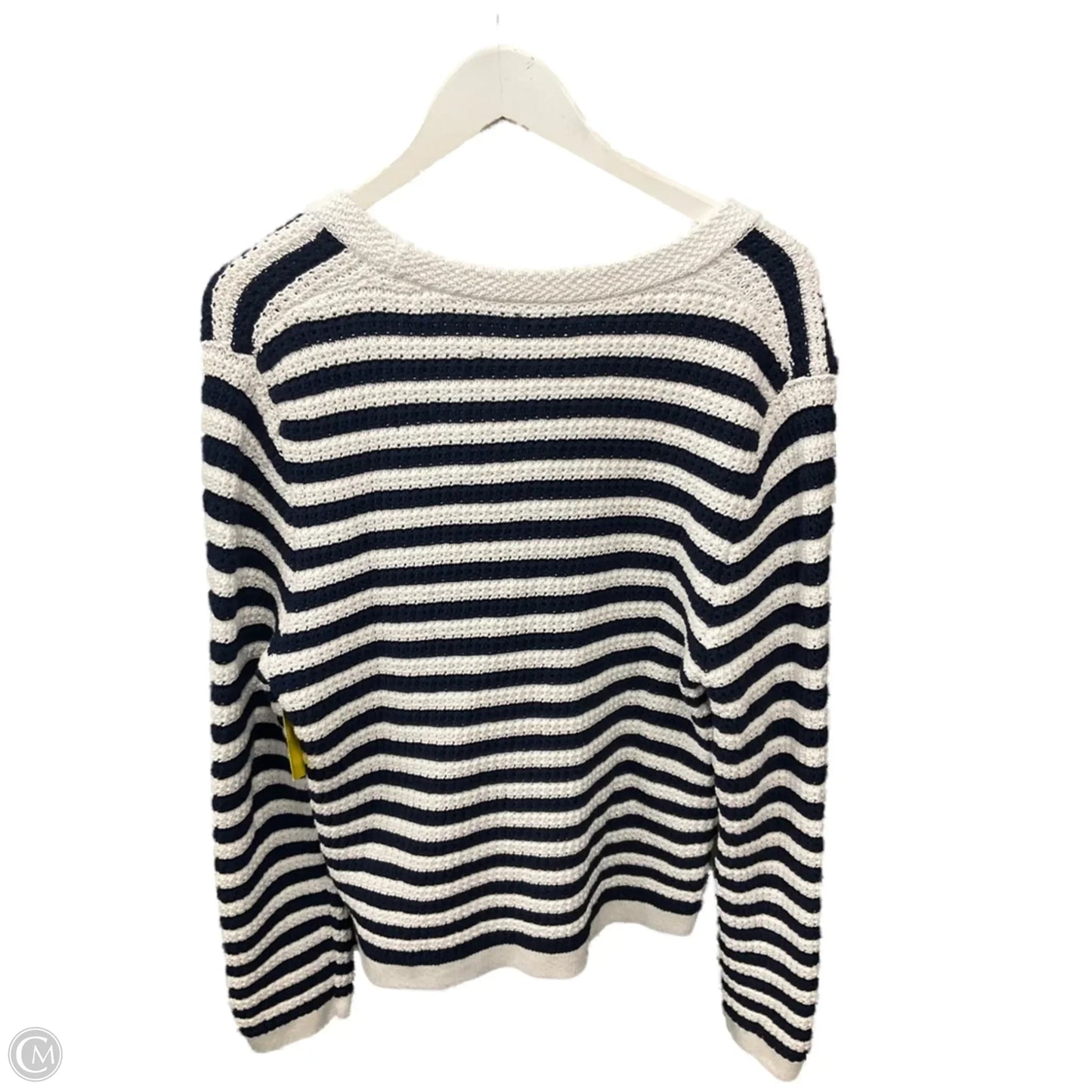 Sweater Cardigan By J. Crew In Striped Pattern, Size: Xl