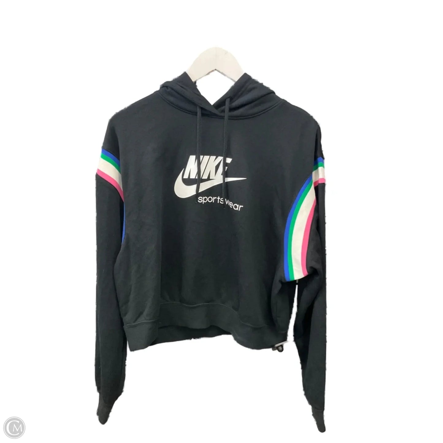 Sweatshirt Hoodie By Nike Apparel In Black, Size: M