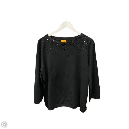 Top 3/4 Sleeve By Ruby Rd In Black, Size: Xl