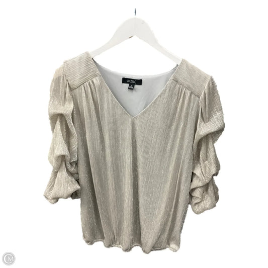 Top 3/4 Sleeve By Msk In Gold, Size: 1x
