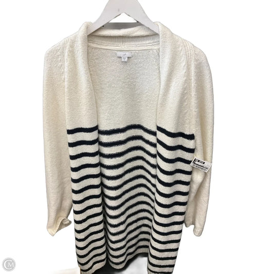 Sweater Cardigan By J. Jill In Striped Pattern, Size: M
