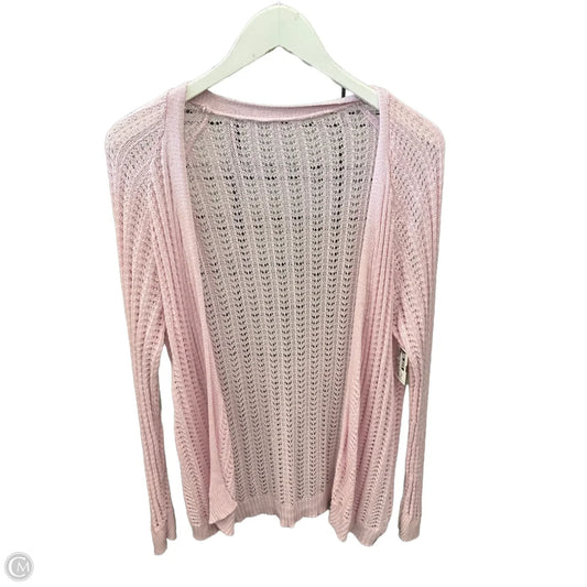 Cardigan By Clothes Mentor In Pink, Size: Xxl