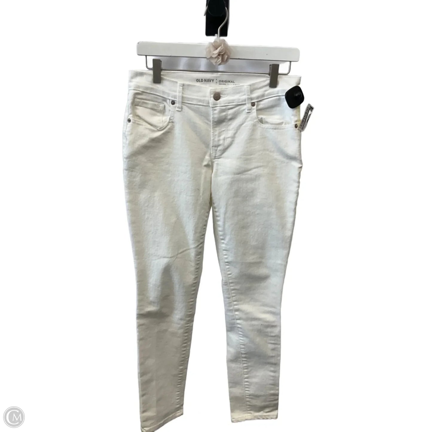 Jeans Skinny By Old Navy In White, Size: 4