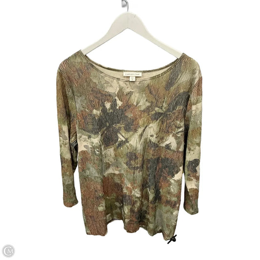 Top 3/4 Sleeve By Coldwater Creek In Multi-colored, Size: Xl