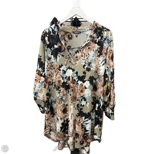 Top 3/4 Sleeve By Heimish Usa In Floral Print, Size: 3x