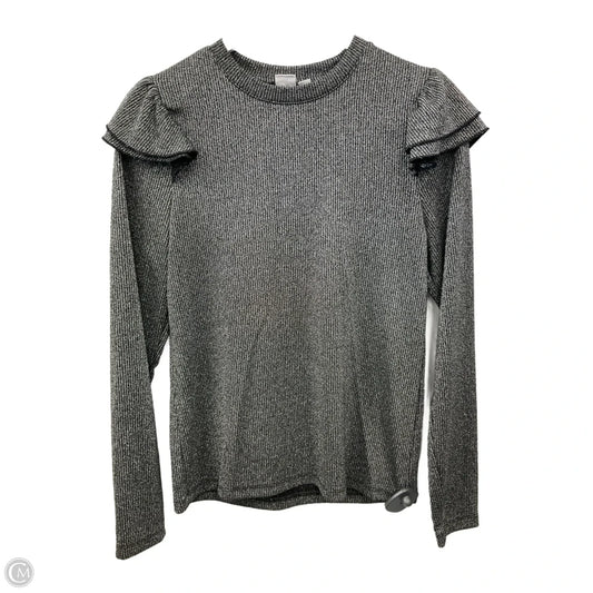 Top Long Sleeve By Gap In Silver, Size: M