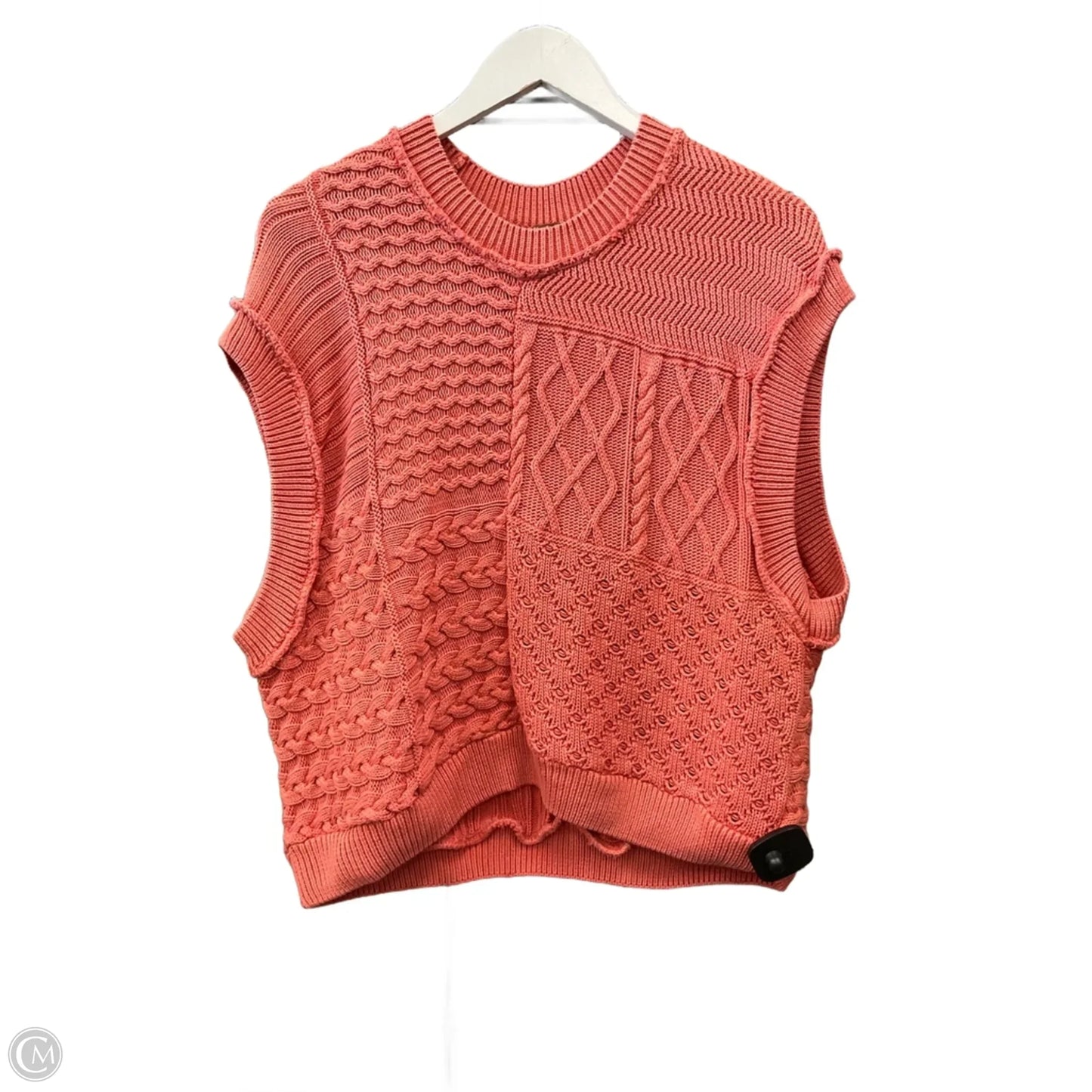 Sweater Short Sleeve By Free People In Orange, Size: S