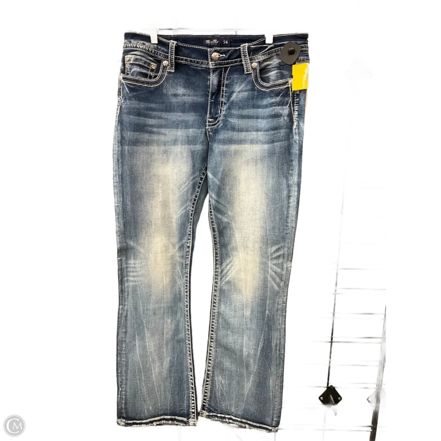 Jeans Boot Cut By Miss Me In Blue Denim, Size: 18