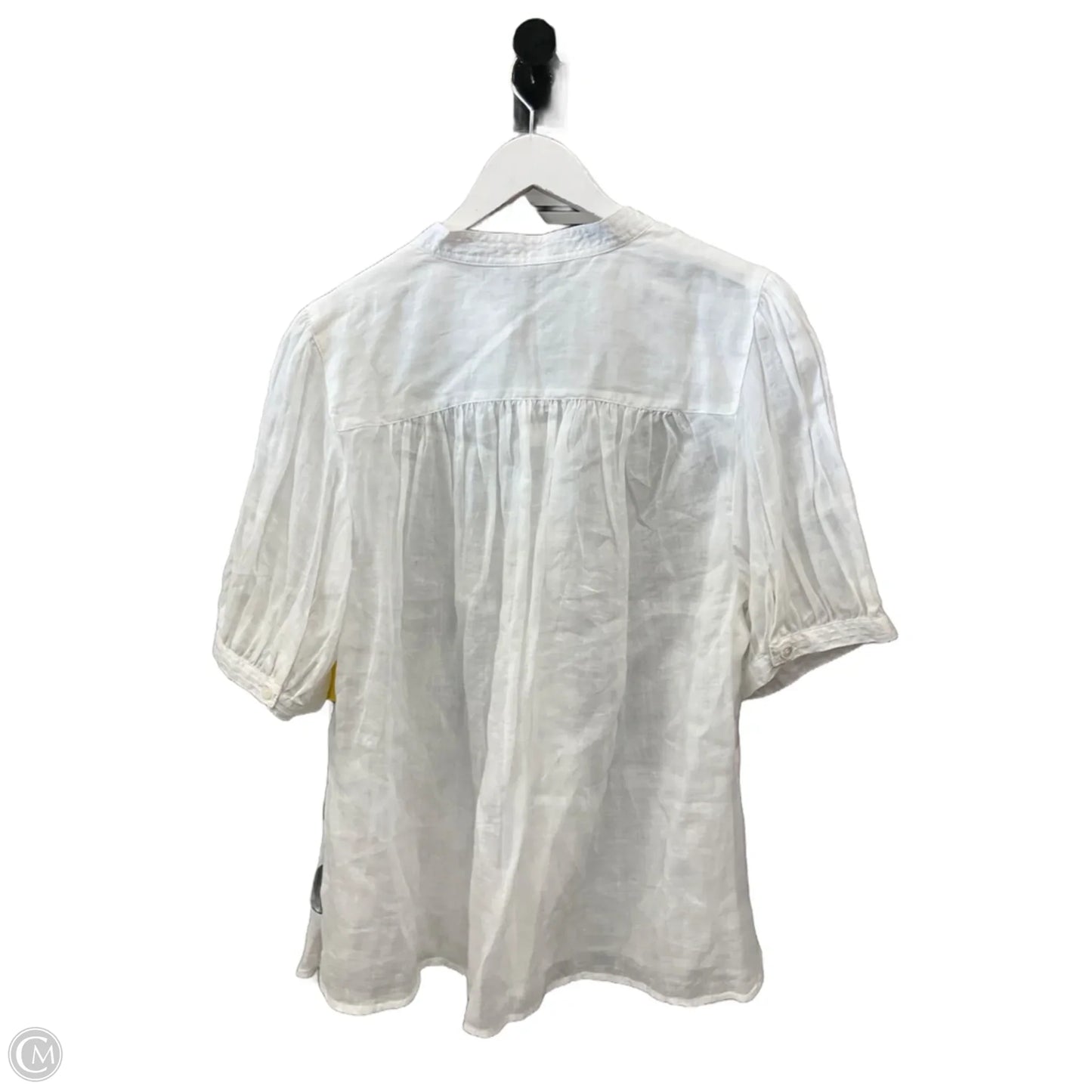 Top Short Sleeve By Banana Republic In White, Size: Xl