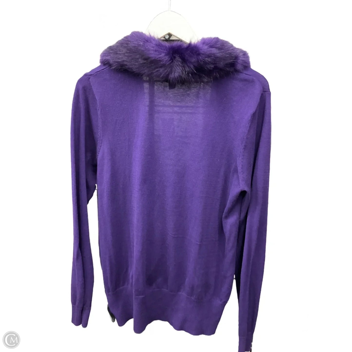 Cardigan By Roz And Ali In Purple, Size: Xl