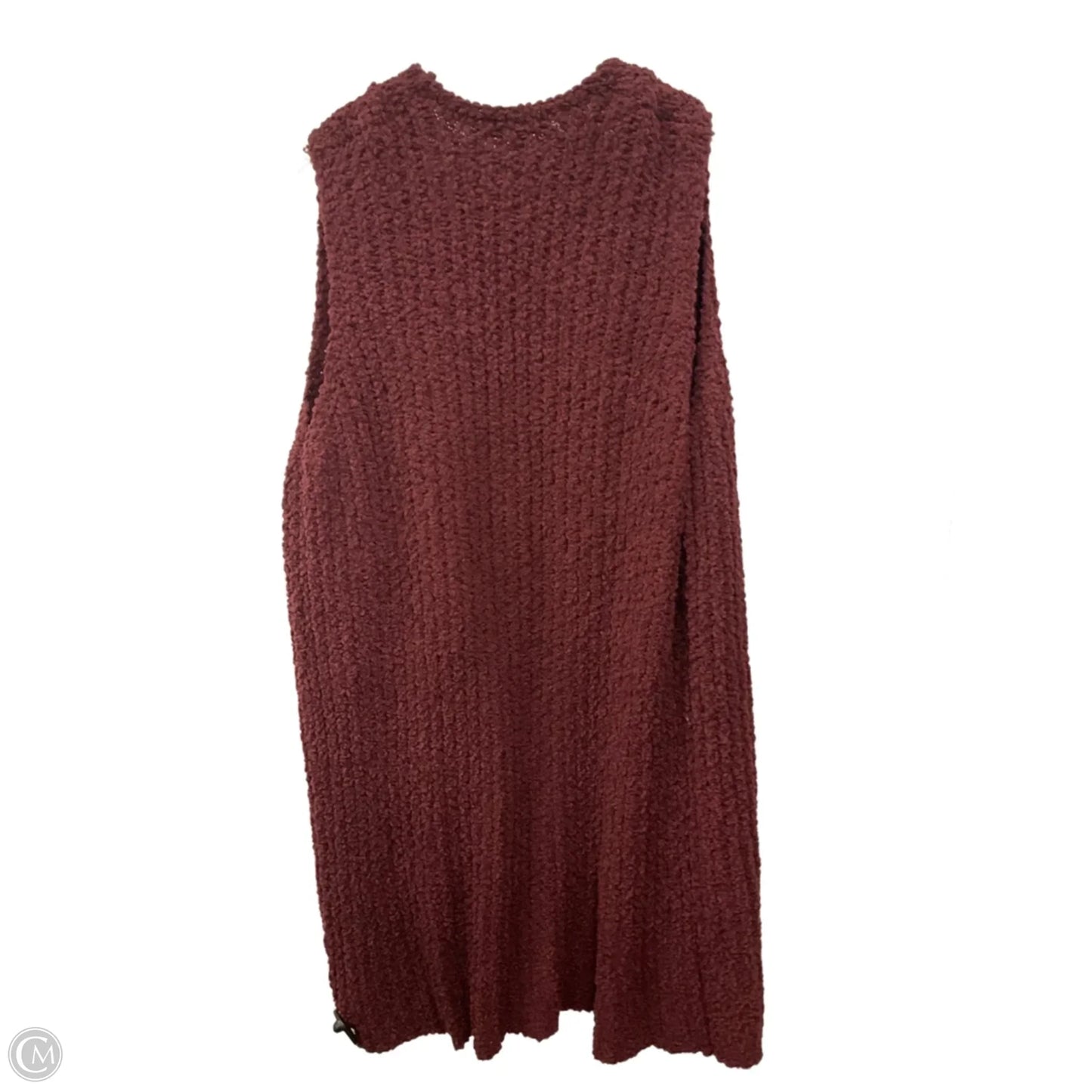 Vest Sweater By Cato In Maroon, Size: 3x