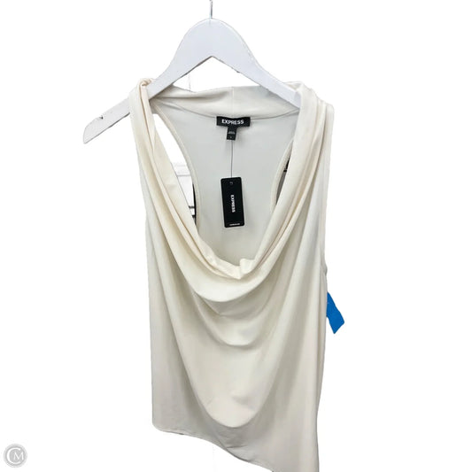 Top Sleeveless By Express In Cream, Size: L
