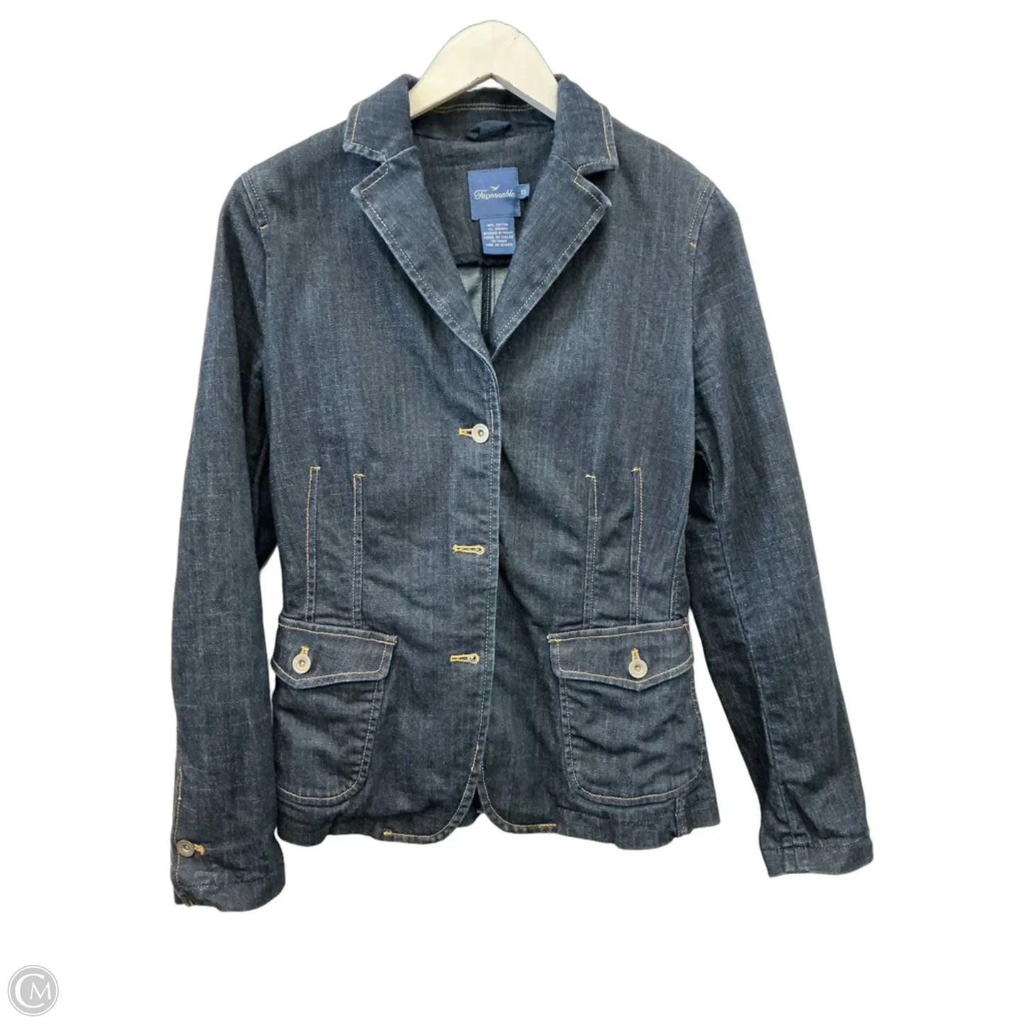 Jacket Denim By Clothes Mentor In Blue Denim, Size: Xs