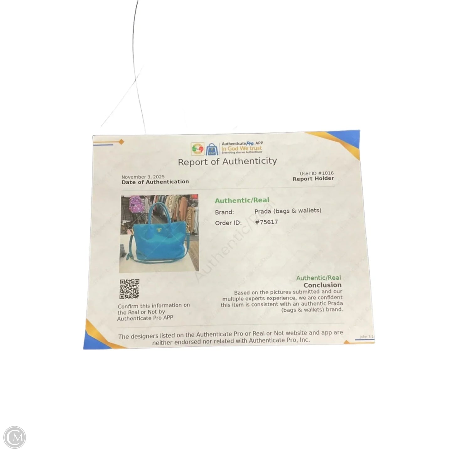 Handbag Luxury Designer By Prada, Size: Large