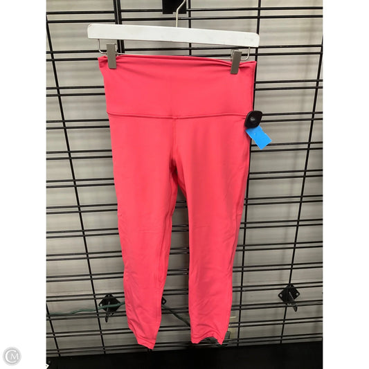 Athletic Capris By Lululemon In Coral, Size: 8
