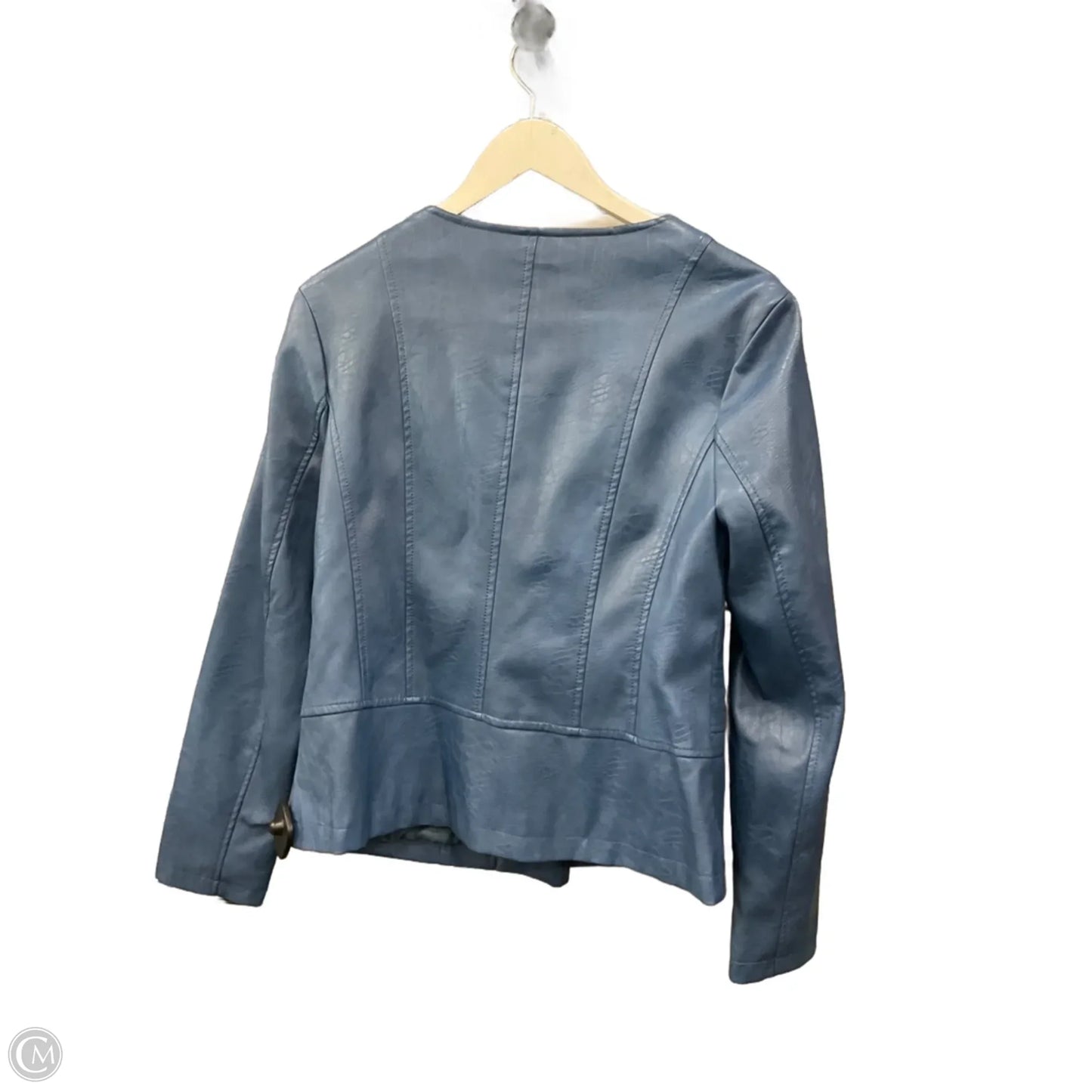 Jacket Moto By Alfani In Blue, Size: S