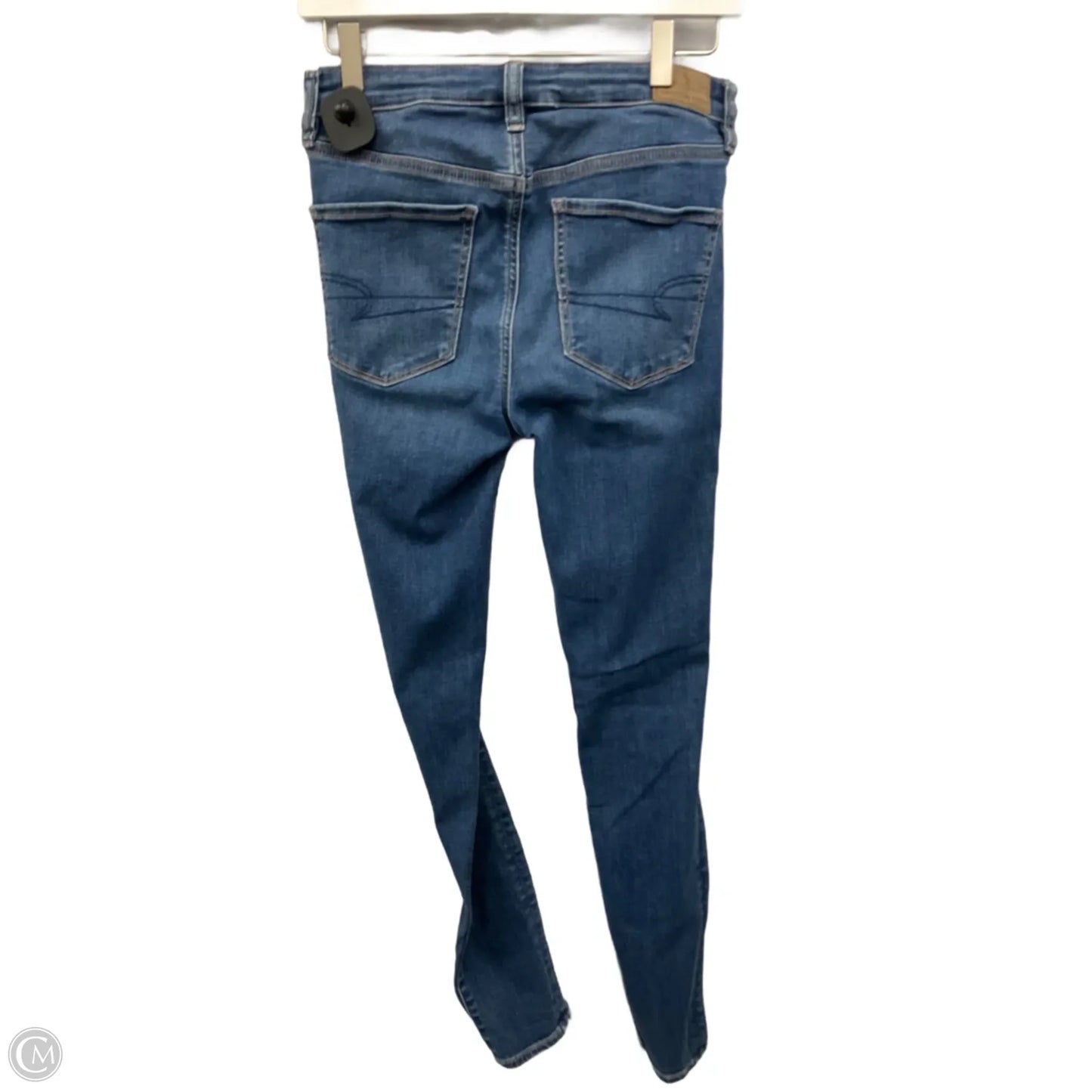 Jeans Skinny By American Eagle In Blue Denim, Size: 6