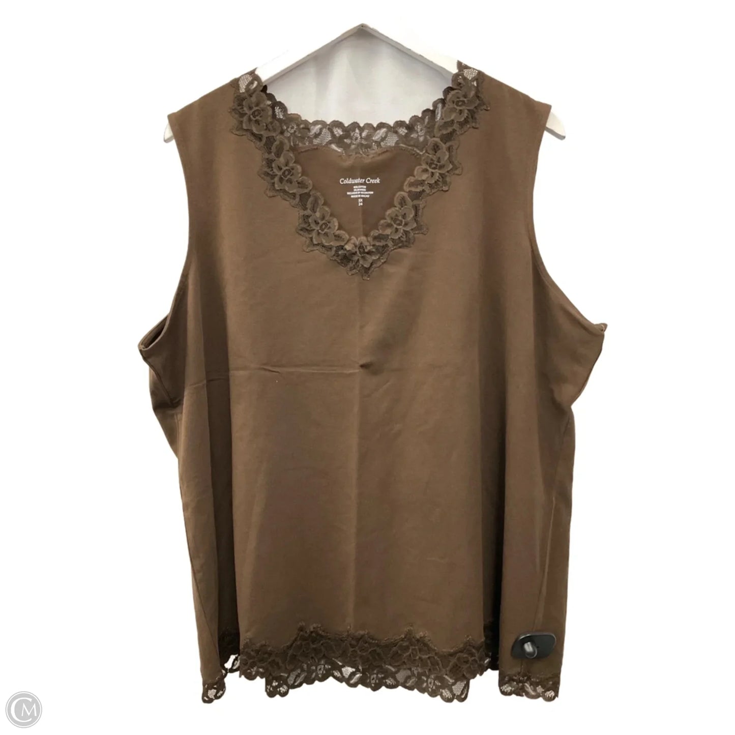 Tank Top By Coldwater Creek In Brown, Size: 3x