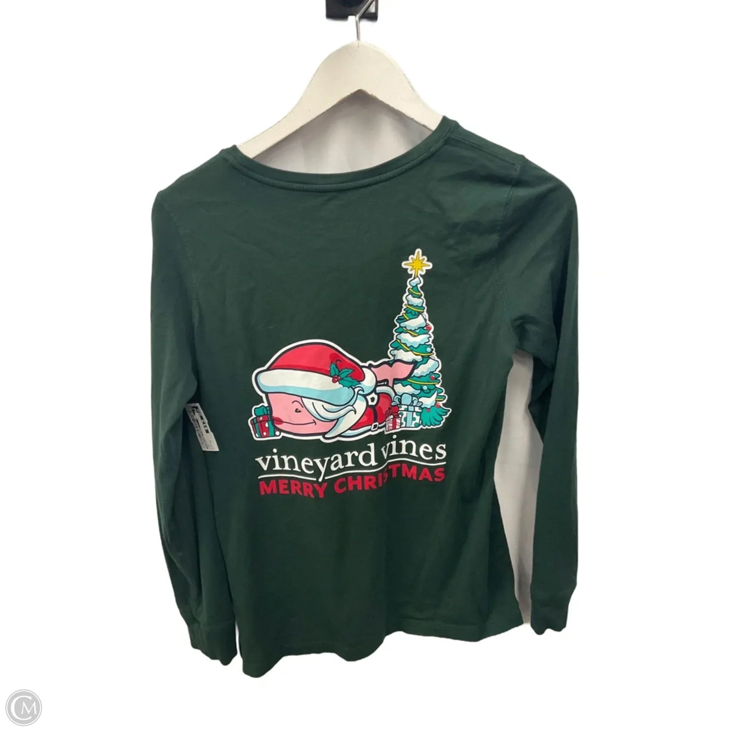 Top Long Sleeve By Vineyard Vines In Green, Size: Xs