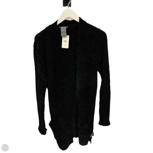 Sweater Cardigan By Matty M In Black, Size: L
