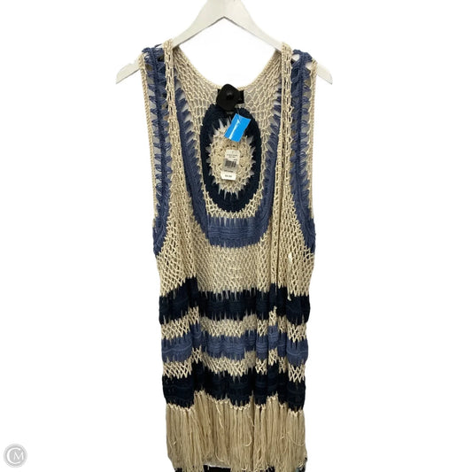Vest Other By Clothes Mentor In Blue & Cream, Size: Xxl