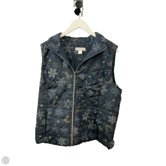 Vest Puffer & Quilted By Christopher And Banks In Navy, Size: Xl