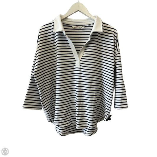 Athletic Top Long Sleeve Collar By Vineyard Vines In Striped Pattern, Size: M