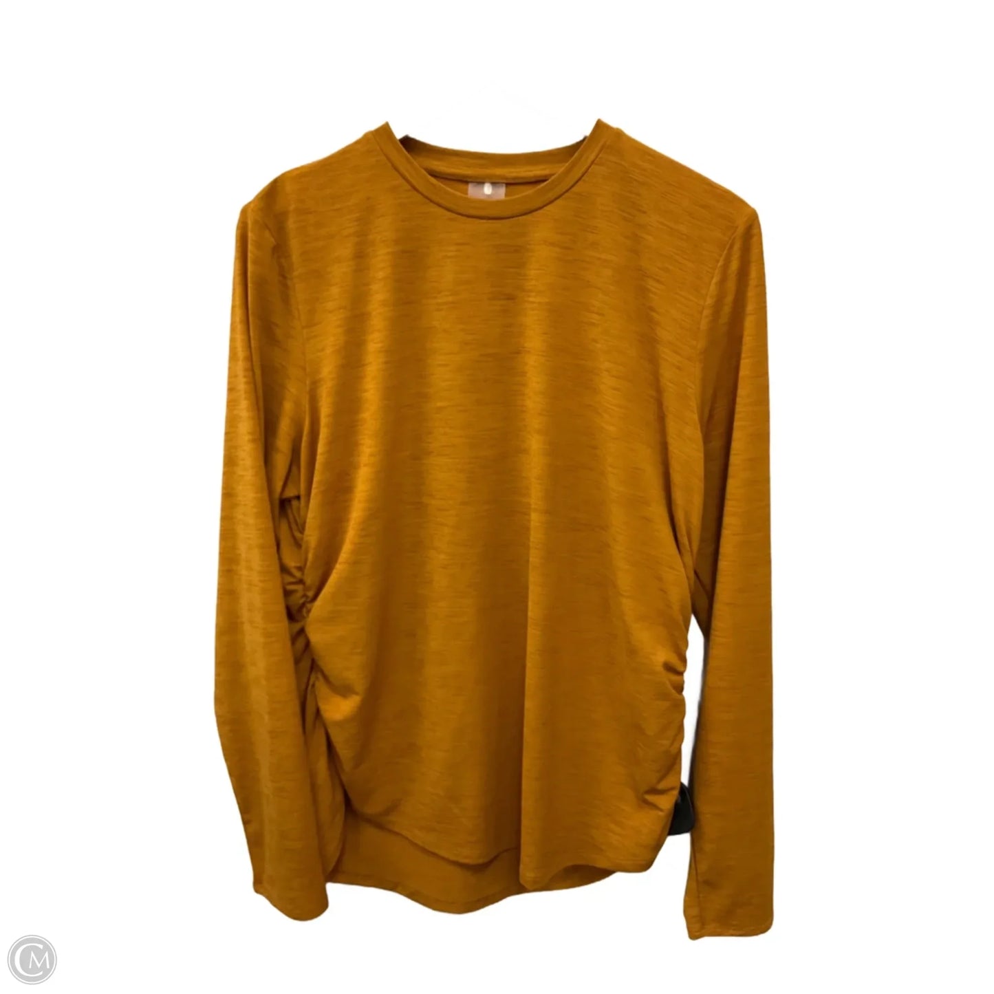 Athletic Top Long Sleeve Crewneck By Calia In Gold, Size: Xl