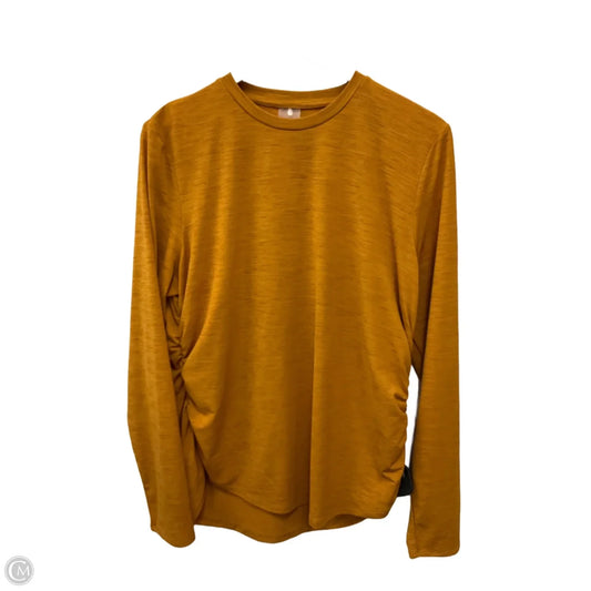 Athletic Top Long Sleeve Crewneck By Calia In Gold, Size: Xl