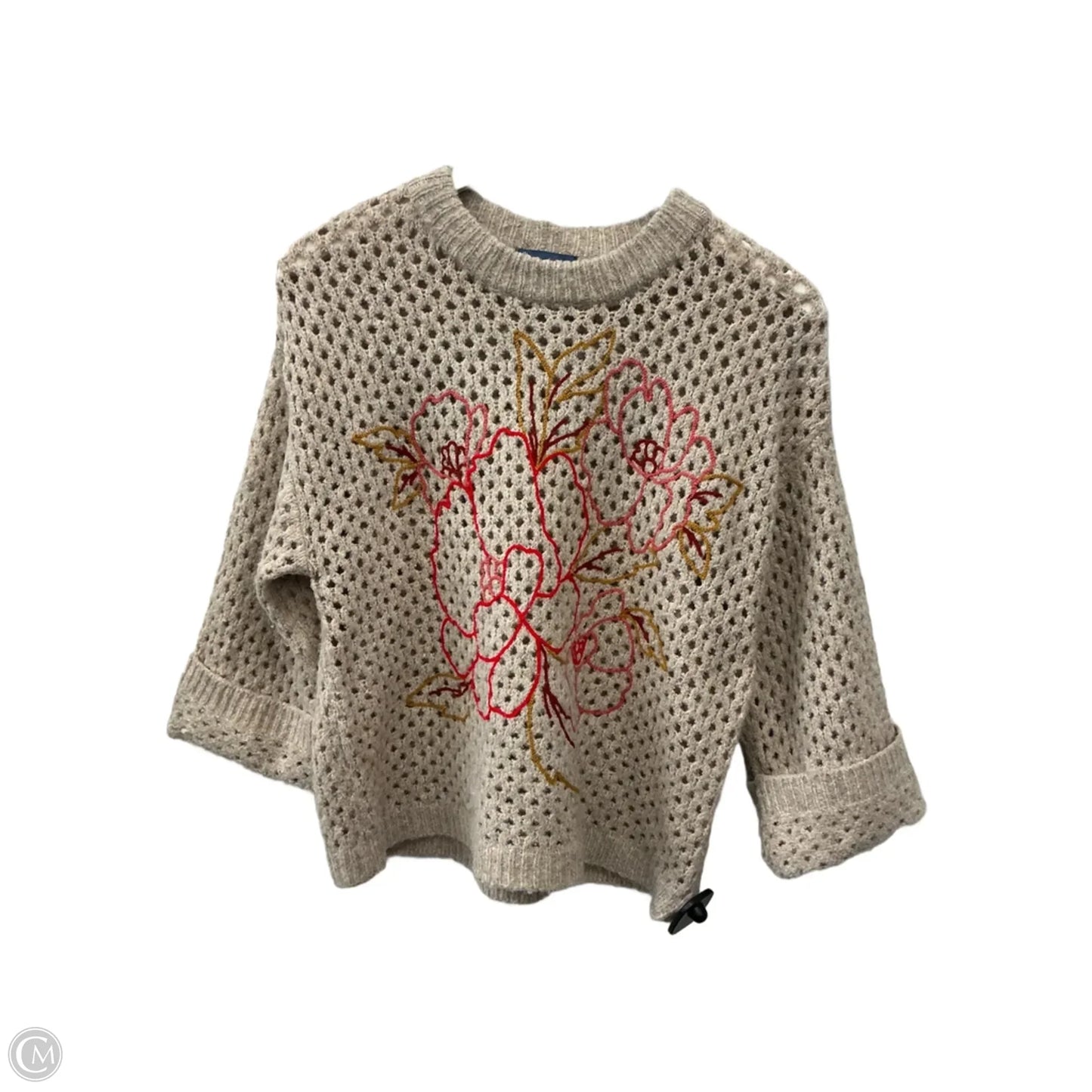 Sweater Short Sleeve By Democracy In Beige, Size: Sp