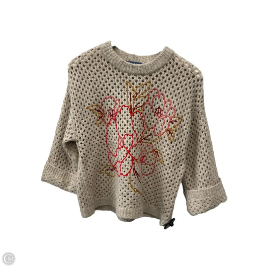 Sweater Short Sleeve By Democracy In Beige, Size: Sp