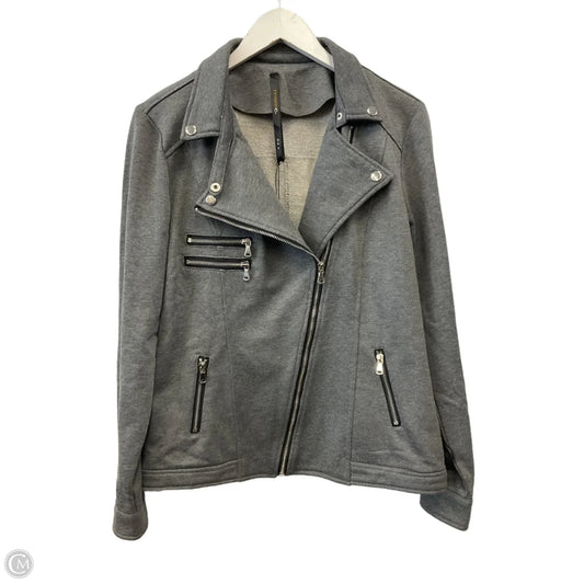 Jacket Moto By Renee C In Grey, Size: M