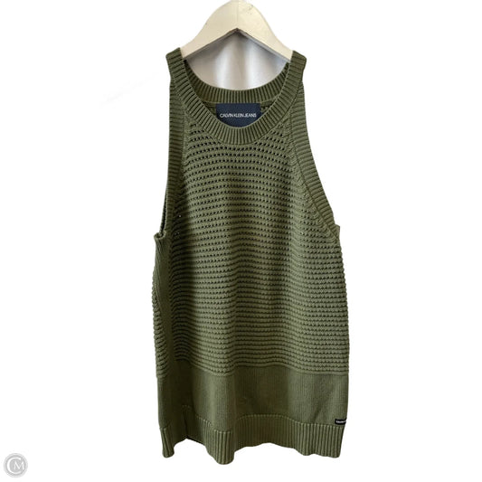 Tank Top By Calvin Klein In Green, Size: M