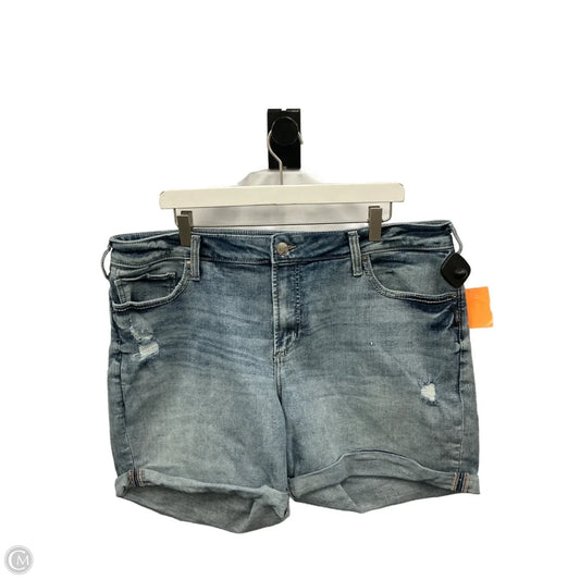 Shorts By Silver In Blue Denim, Size: 18