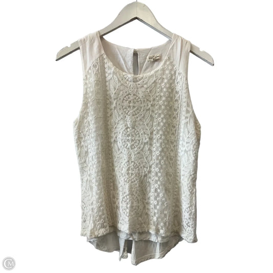 Top Sleeveless By Tribal In Cream, Size: S
