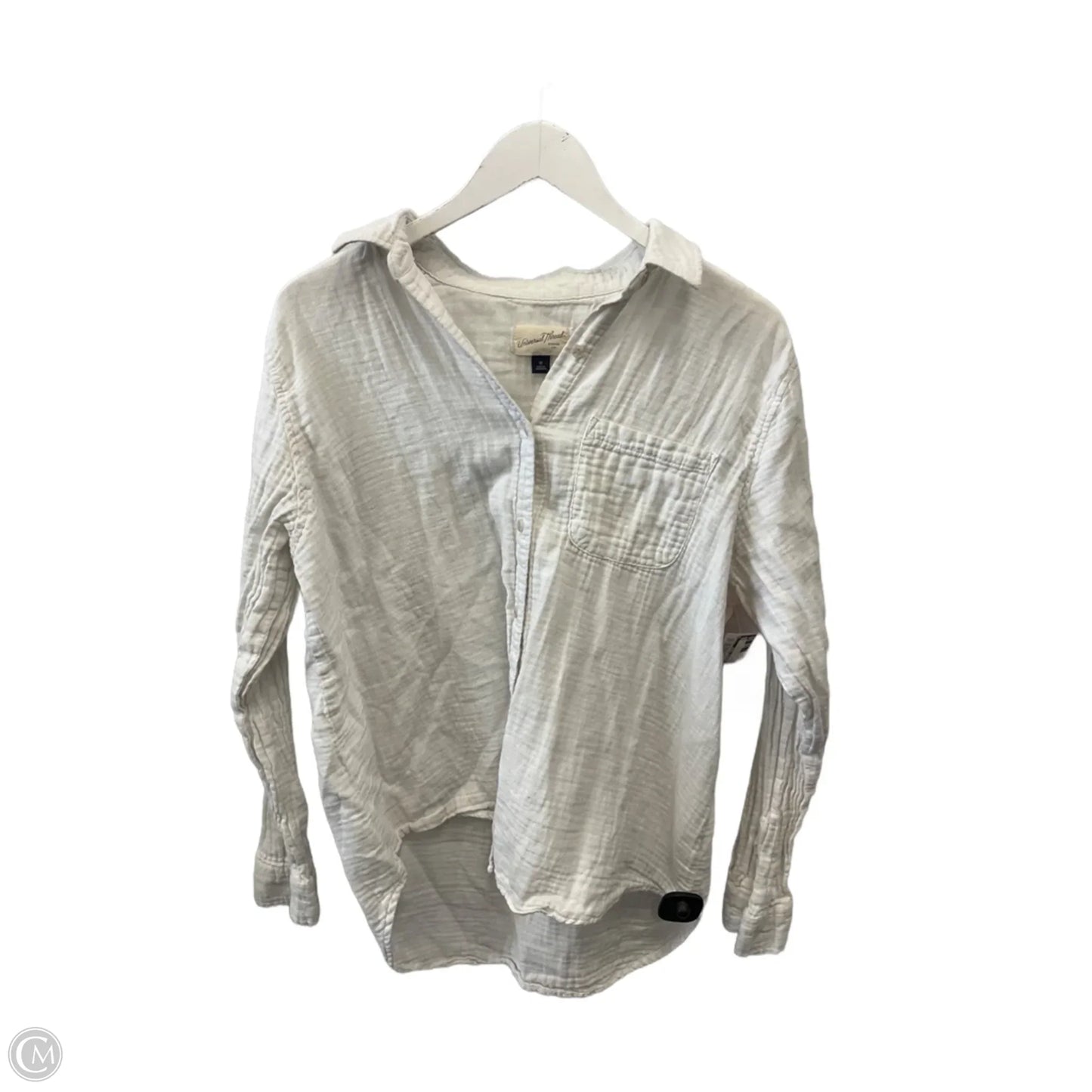Top Long Sleeve By Universal Thread In White, Size: M