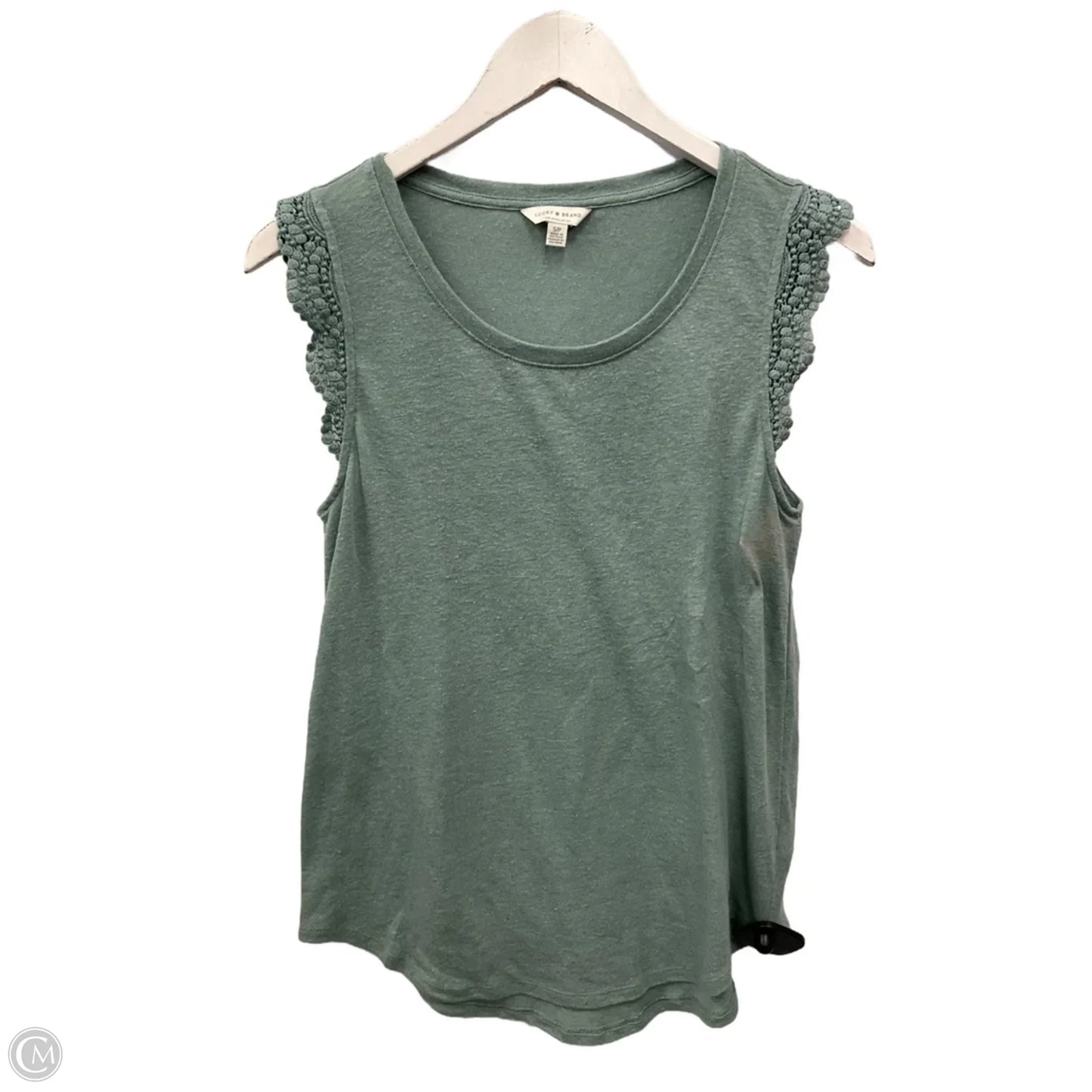 Top Short Sleeve By Lucky Brand In Green, Size: S