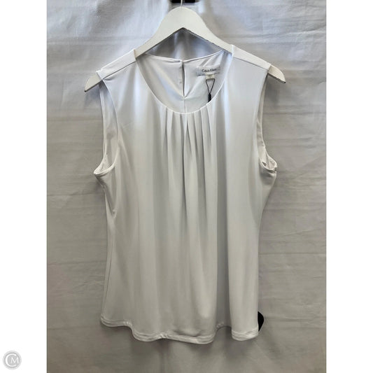 Top Sleeveless By Calvin Klein In White, Size: Xl
