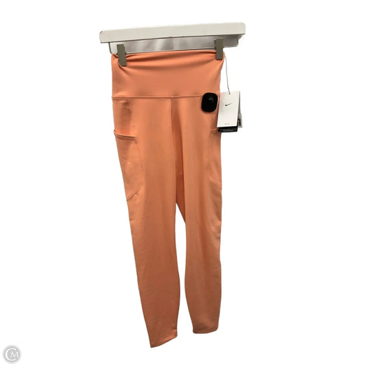 Athletic Leggings Capris By Nike Apparel In Orange, Size: S