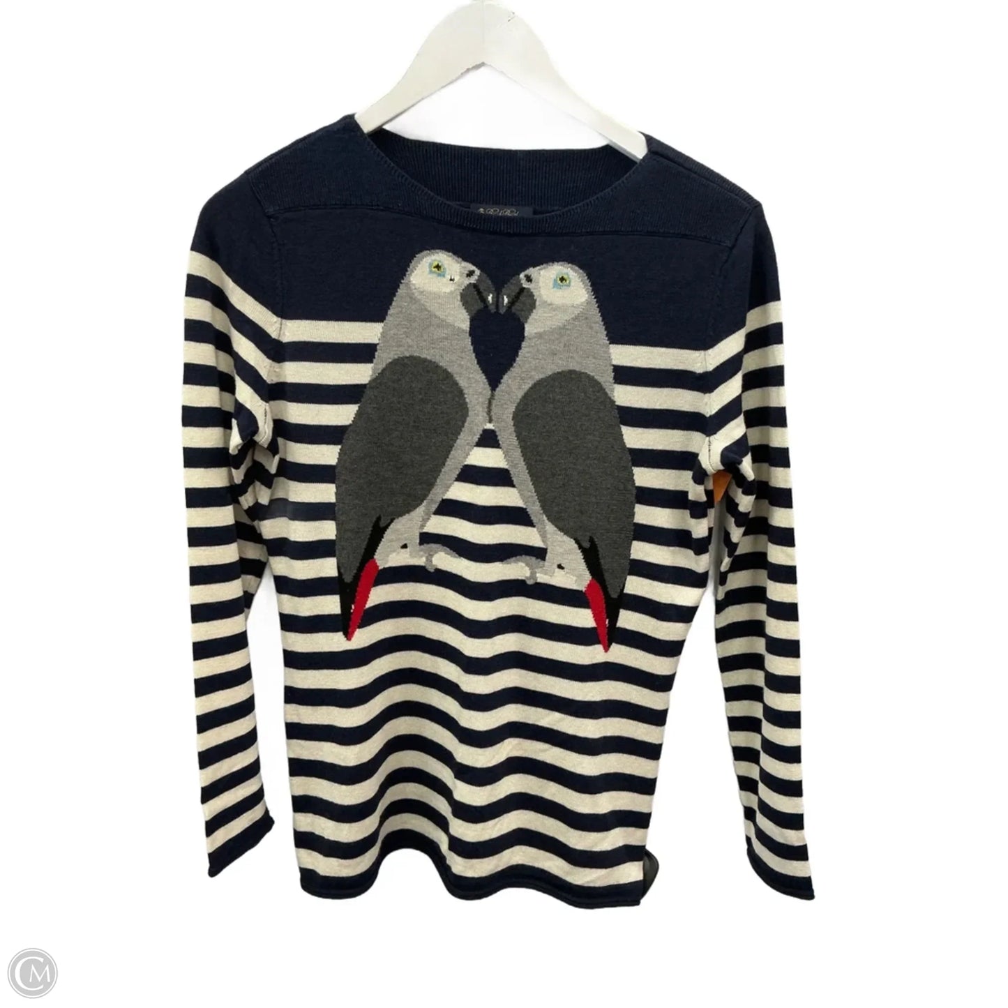 Top Long Sleeve By Brooks Brothers In Blue & Grey, Size: L