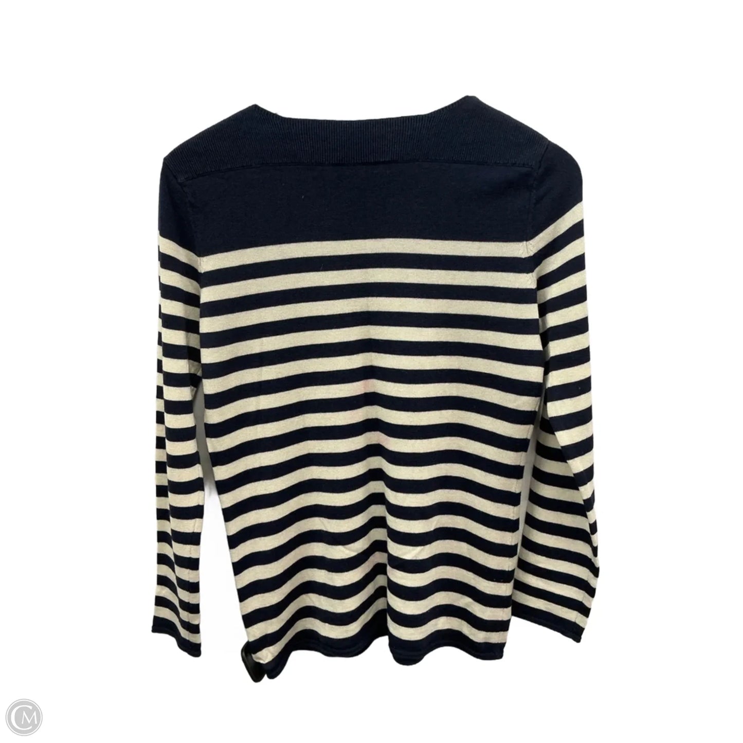 Top Long Sleeve By Brooks Brothers In Blue & Grey, Size: L