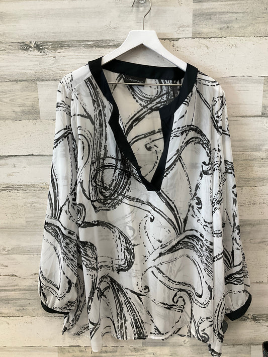 Top Long Sleeve By Lane Bryant In Black & White, Size: 4x